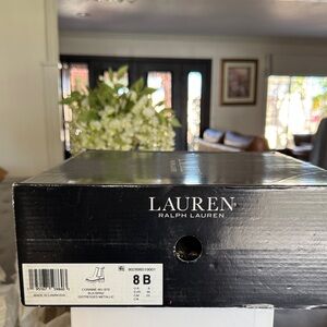 Lauren Ralph Lauren Black Distressed Metallic Footwear